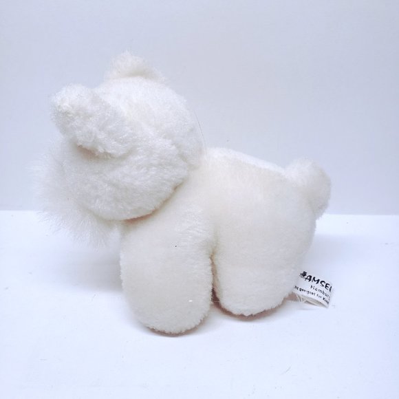 Amsel Plush Dog White Scottish Terrier Westie Stuffed Animal 5" - Picture 4 of 9